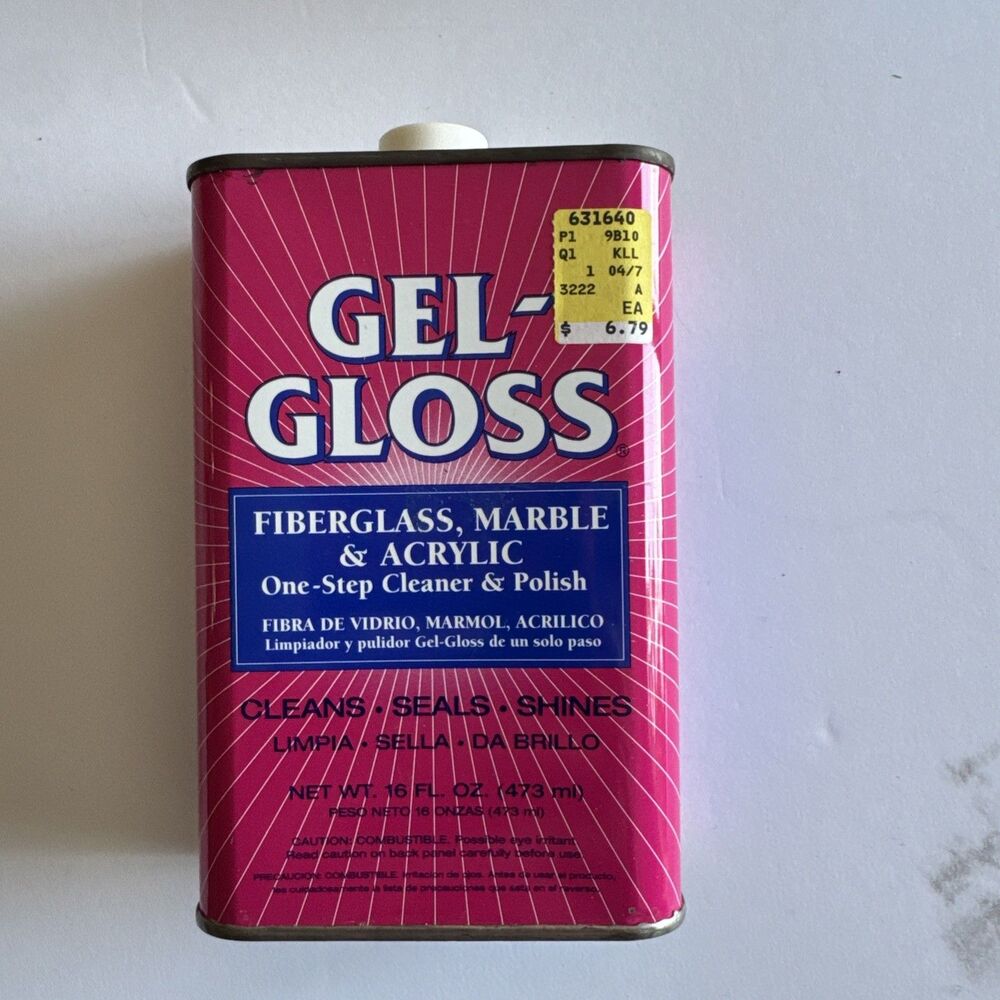 Gel Gloss Original Formula Cleaner And Polish 16 oz. Fiberglass & More New